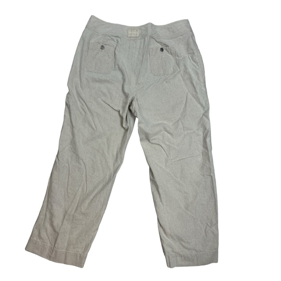 Liz Claiborne Audra Slacks Beach Resort Wear Linen Beige Cream Pants - Picture 3 of 6
